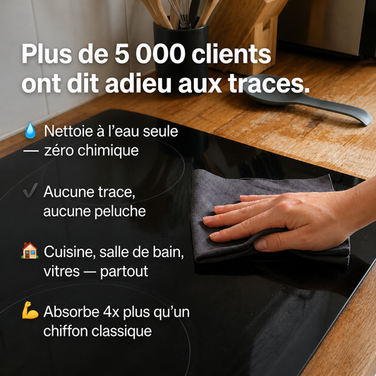 Pack de 5 Lavettes Microfibres Professionnelles Zerotrace