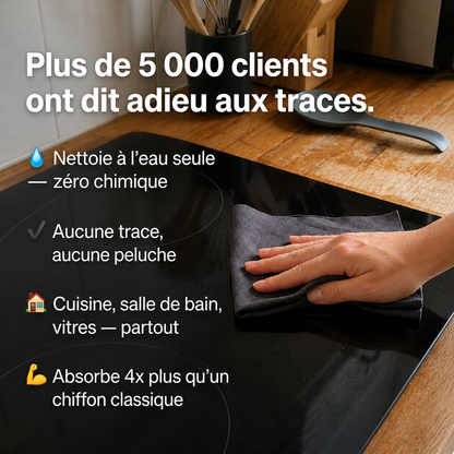 Pack de 5 Lavettes Microfibres Professionnelles Zerotrace