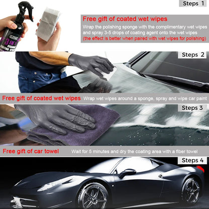 Kit de Protection Céramique Nano - Brillance Extrême et Effet Hydrophobe Durable